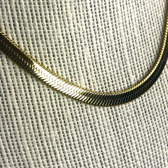Jennifer Zeuner Gold Herringbone Necklace 14”-16” - Picture 6 of 12